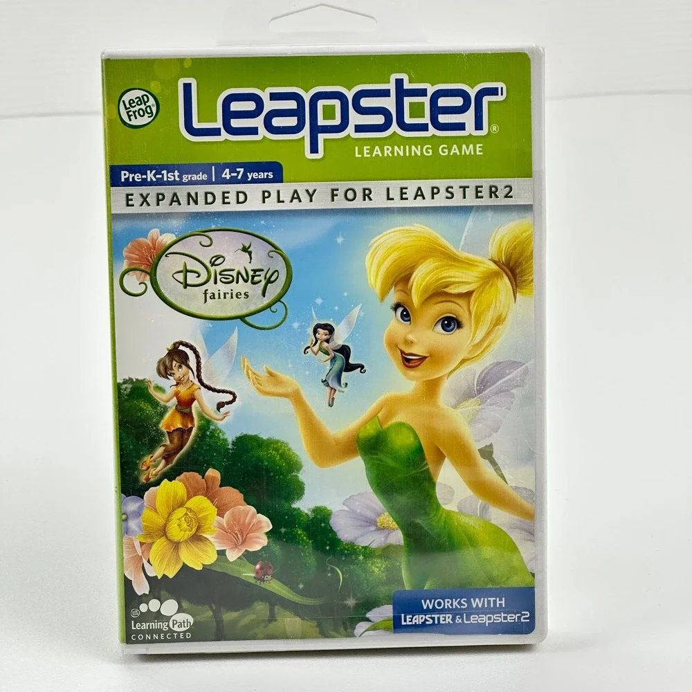 LeapFrog Leapster Learning Game Disney Fairies Tinker Bell‎ Math Ages 4-7 NEW